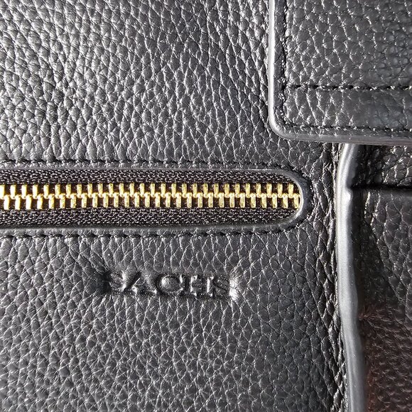 Sachs Lederwaren Pebbled Black Leather Crossbody NWT - Picture 6 of 14